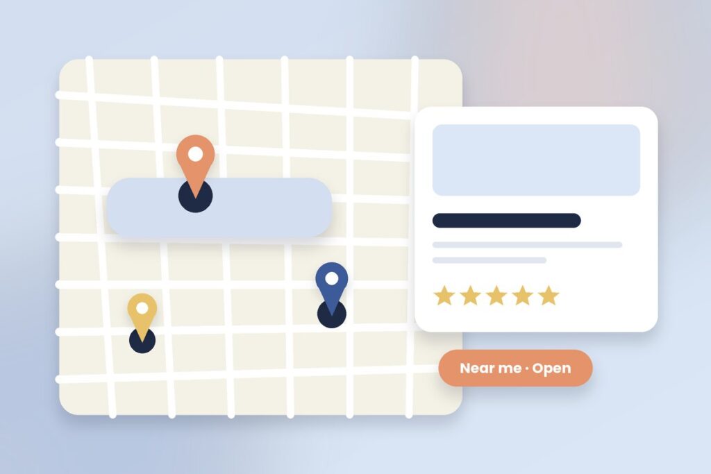 Local SEO map illustration