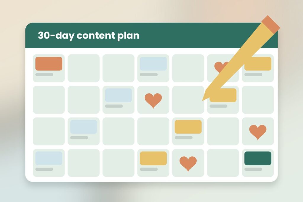 Content calendar illustration