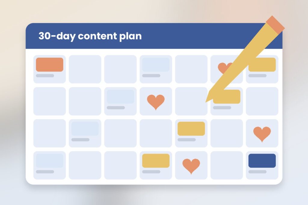 Content calendar illustration